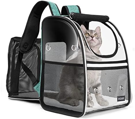 BAGLHER Expandable Pet Carrier Backpack，Pet Bubble Backpack for Small Cats Puppies Dogs Bunny, Airline-Approved Ventilate Transparent Capsule Backpack for Travel, Hiking and Outdoor Use. Green