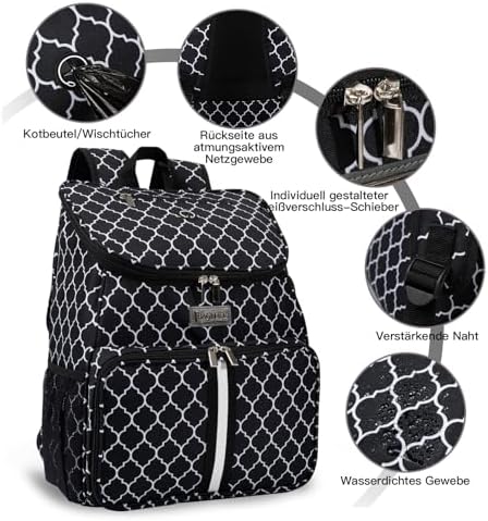 BAGLHER丨Dog Travel Bag, Airline Approved Pet Supplies Backpack, Dog Travel Backpack with 2 Silicone Collapsible Bowls and 2 Food Baskets