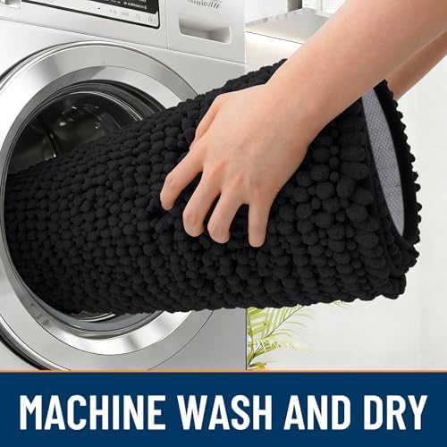 OLANLY Dog Door Mat for Muddy Paws 59x35, Extra Absorbent Chenille Mud Mat