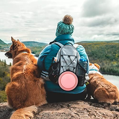 Collapsible Dog Bowls-2 Pack Large Size for Large/Medium Dogs, Pet Travel Water Bowl, Dogs Cat Portable Water Bowl, Dog Pet Feeding Watering Dish Outdoor Hiking Parking Traveling with 2 Carabiners