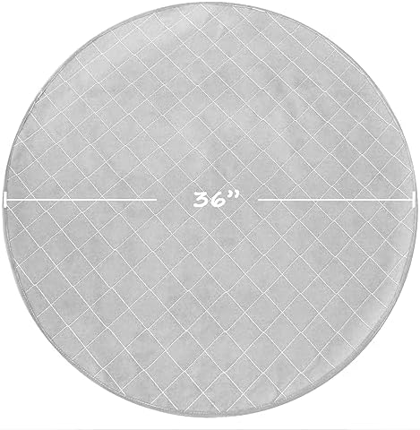 2 Pack Washable Pee Pads for Dogs 36", Washable Round Whelping Pads, Puppy Training Pads with Non-Slip Back for Playpen/Crate, Dog Housebreaking Absorption Pad, Grey