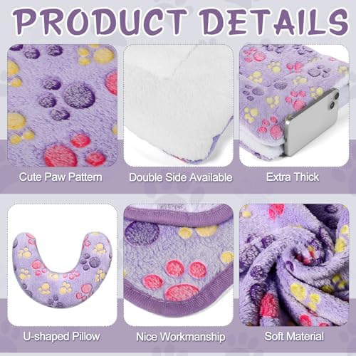 Namalu 3 Pack Soft Cat Bed Mat with Blanket and Pillow Indoor