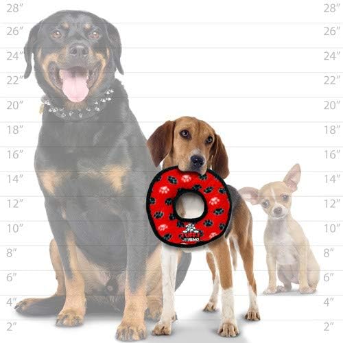 TUFFY® 2 Pack Bone and Ring Small Ultra Durable Plush Dog Toys