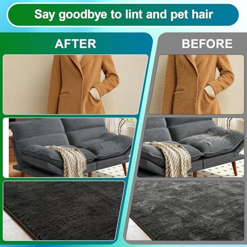 2 Pack Electrostatic Pet Hair Removal Glove for Dogs and Cats