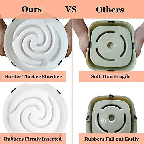 PETDURO Slow Feeder Dog Bowl - 4 Cup Heavy Duty Maze Puzzle Slow Feeding Bowl for Large Dogs