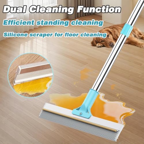 Carpet Rake for Pet Hair Removal,54 inch Adjustable Reusable Carpet Broom