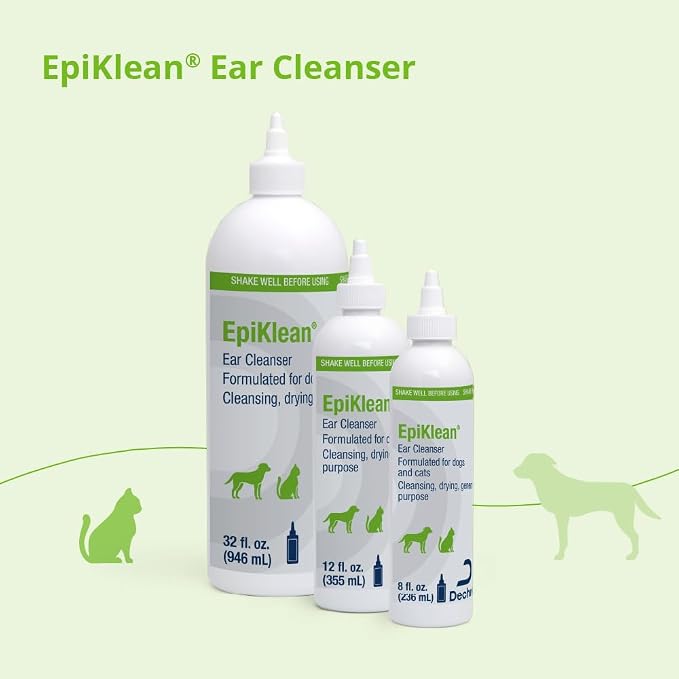EpiKlean® Ear Cleanser for Dogs and Cats, 12 Fl Oz | Cleansing, Drying, General Purpose; Packaging May Vary
