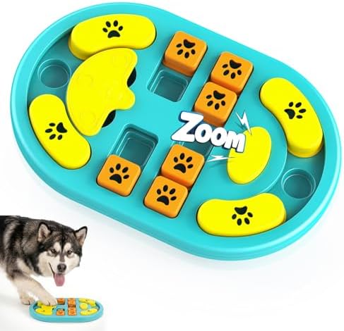 Dog Puzzle Toy, Interactive Enrichment Treat Food Puzzles, Blue