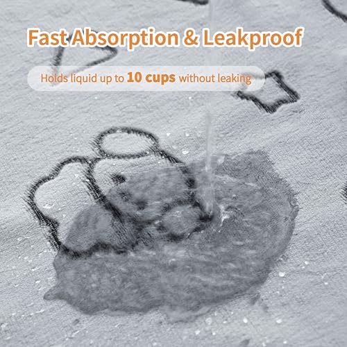 Qeils Reusable Puppy Pads, Washable Pee Pads, Leakproof 18"x 24" 2 Pack