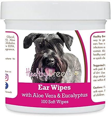 Healthy Breeds Cesky Terrier Ear Cleaning Wipes with Aloe & Eucalyptus for Dogs 100 Count