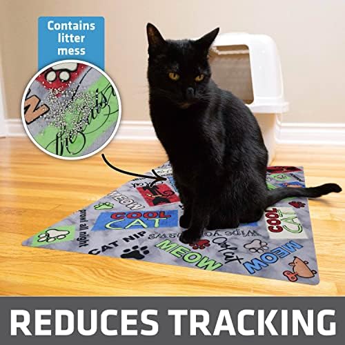Drymate Cat Litter Box Mat, Litter Trapping Mat, Multicolor, 20x28