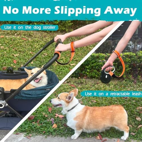 PetBonus Dog Leash Wrist Strap with Lockable Clip for Dog Retractable Leash