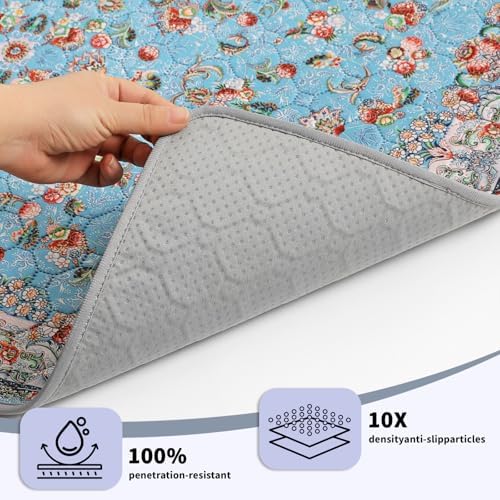Washable Pee Pads for Dogs and Cats 2 Pack Reusable Puppy Training Pads 41"x36" Super Absorbent Waterproof Dog Training Pads, Non-Slip and Leak-Proof Whelping Pads for Pet Housebreaking Blue
