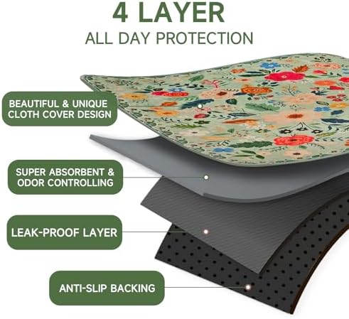 Washable Pee Pads for Dogs 2 Pack, Puppy Pads with Pheromones, 2026 Upgraded PuppyPad 48"x32" Super Absorbent Quick Dry Dog Training Pads, Waterproof & Non-Slip Whelping Pads for Crate,Floor,Sofa