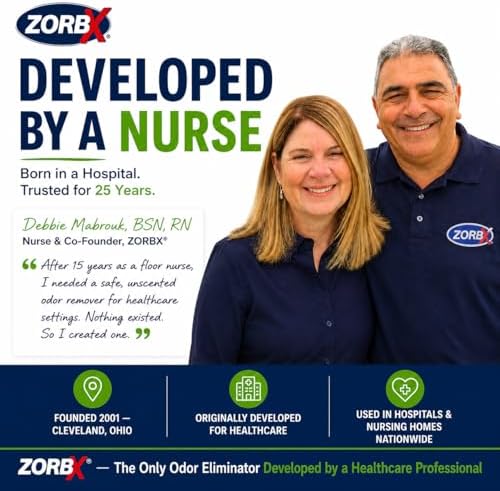 ZORBX Unscented Odor Remover 7.5 Oz 4-Pack, Multi-Room, Hospital-Grade