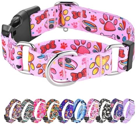 Hikiko Martingale Collar for Dogs with Special Pattern,Adjustable,M