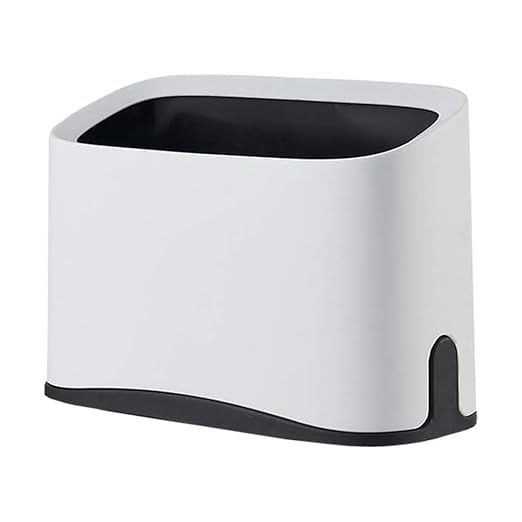 Cat Litter Scoop Holder, Mini Trash Can with Lid, Litter Scooper Caddy, White