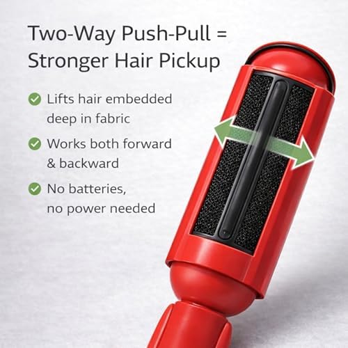 Pet Hair Remover Roller- Pet Hair Removal Tool with Strong Grip for Effortless Cleaning- Pet Hair Roller Lifts Fur from Clothes, Furniture & Car- Keep Your Home Fur-Free with Easy Cat Hair Lint Roller