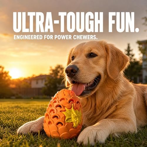 Dragon Egg Dog Chew Toys for Power Chewers - Toughest Indestructible
