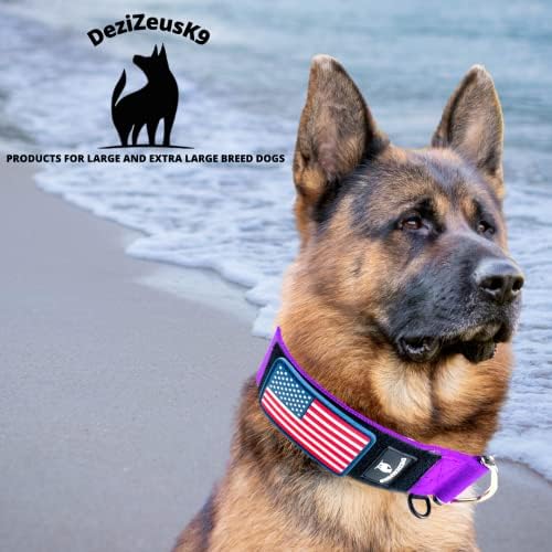 2" Wide Tactical Dog Collar Quick Release Metal Buckle D-Ring M-L-XL Dogs