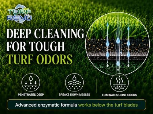 Tr10132 Bio-Enzymatic Cleaning Solution for Synthetic/Artificial Turf and Pet Odor Control with Sprayer, 32-Ounce, 2-Pack