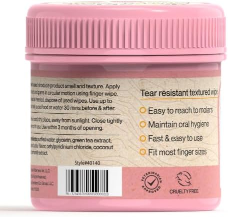 Dr. Oakley Dog Dental Wipes Finger Dental Care - Peanut Butter Flavor