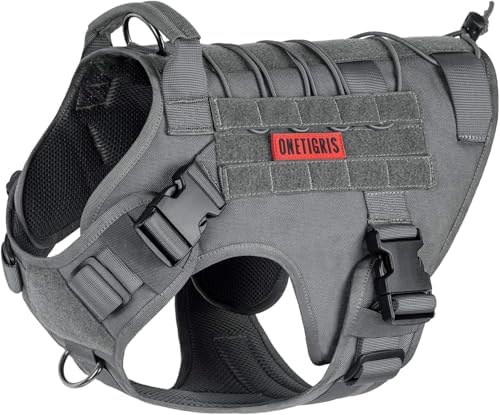 OneTigris Tactical Dog Harness Vest No-Pull Service Dog Vest for Large Dogs