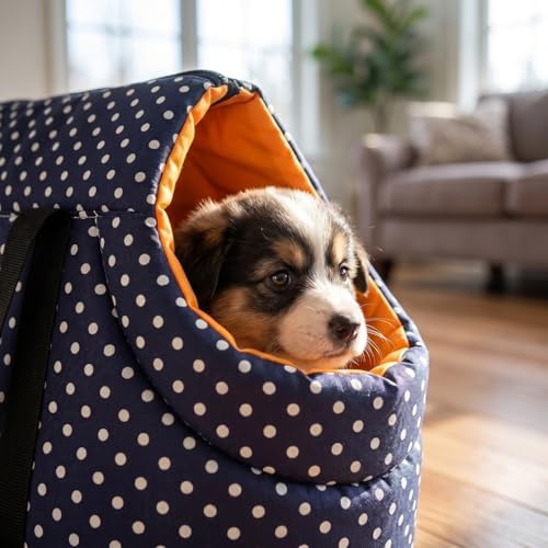 Mikikit Pet Shoulder Bag Portable Pet Bag Backpack Dog Travel for Carrying Pets Breathable Scratch-Resistant Storage Pouch Foldable Shoulder Strap Zipper Access 13.77X8.66X7.87In