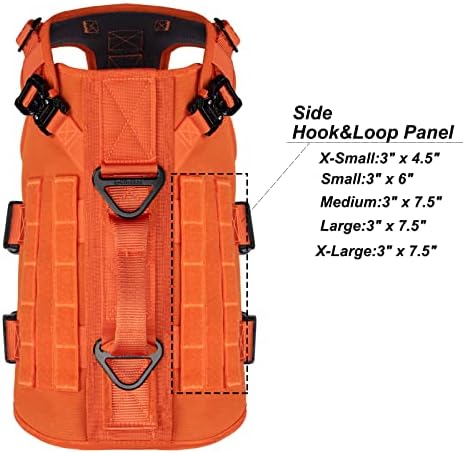 ICEFANG No Pull Tactical Dog Harness for Medium Dogs,Adjustable Dog Vest