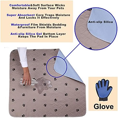 Washable Puppy Pads, Reusable Pet Training Pads - Large Dog Bed Mat, Waterproof & Super Absorbing