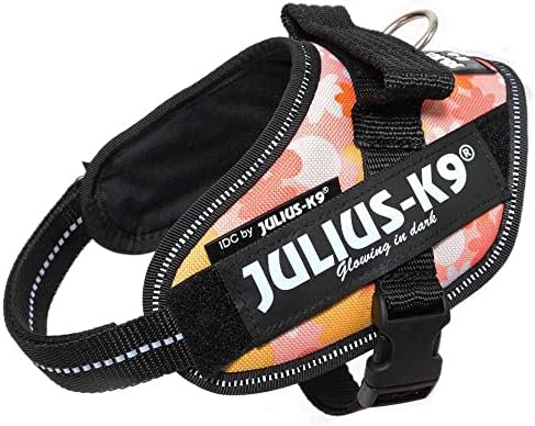 Julius-K9, 16IDC-PNF-2, IDC Powerharness, Dog Harness, Size: 2, Pink with Flowers