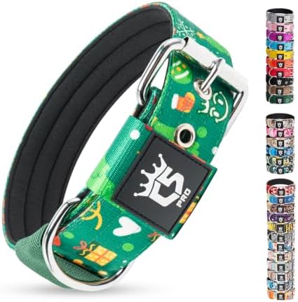 TSPRO Heavy Duty Thick Dog Collar with Metal Buckle for Large Dogs