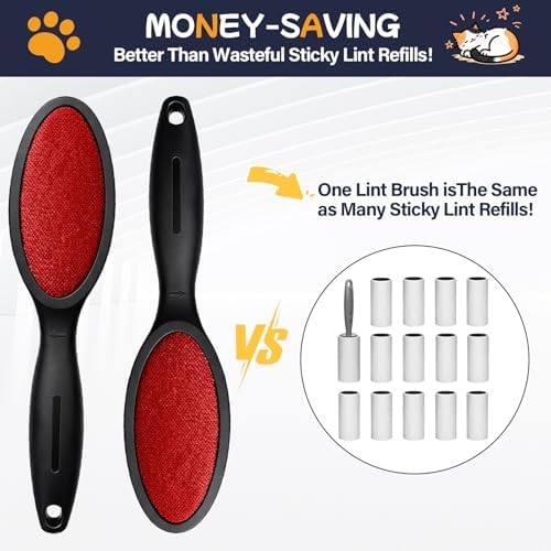 Magic Lint Remover Brush for Pet Hair, Reusable, 3 Pack