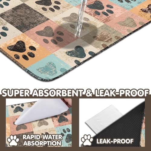 2PC Potty Pads for Dog , Washable Absorbent Non-Slip Mat 35x24in