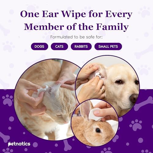 Gentle Guard Dog Ear Wipes with Aloe and Chamomile | Helps Remove Dirt & Wax Buildup | Dog Ear Cleaner Wipes | Alcohol-Free & Pet Safe | Pre-Soaked & Textured Pads | 100 Count 2 Pack