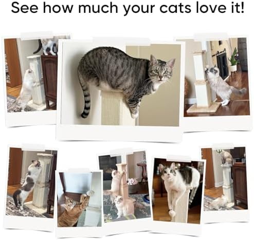 Cat Scratching Post for Indoor Cats, 32Inch Sisal Cat Scratcher