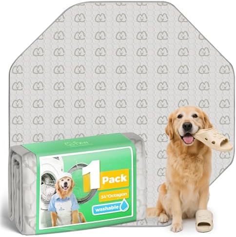 FXW Washable Pee Pads for Dogs, Super Absorbent, 34" Octagon, 1 Pack