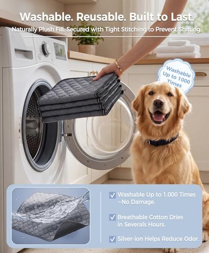 Doglike Washable Pee Pads for Dogs – Reusable Puppy Training Pads (2 Pack)