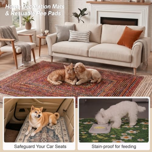 Washable Pee Pads for Dogs 36"x72" 2 Pack Reusable Puppy Potty Pad