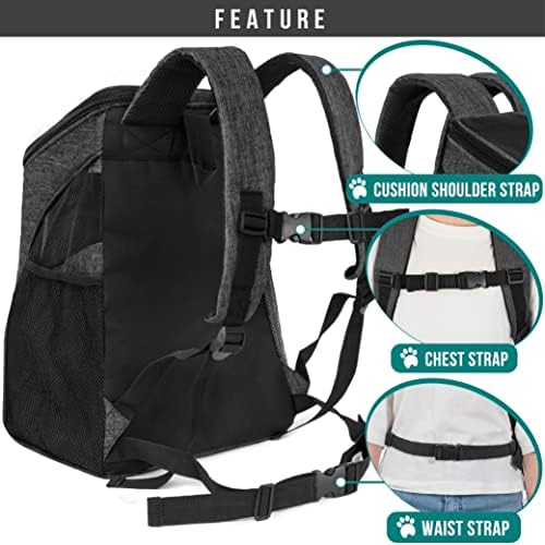 PetAmi Cat Backpack Carrier for Small Dogs and Large Cats, Airline Approved