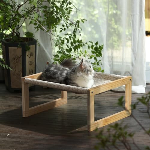 FUKUMARU Large Cat Hammock, Raised Dog Bed for Indoor and Outdoor, Washable