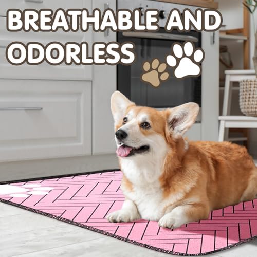 2PC Reusable Training Pads, Washable Absorbent Non-Slip Dog Mat 35x24in