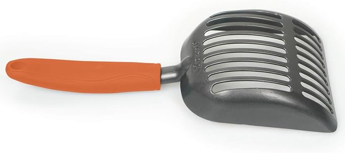 Cat Litter Scoop, Kitty Metal Scooper, Aluminum Alloy Sifter, Kitten Pooper Lifter, Deep Shovel, Long Handle, Poop Sifting, Durable, Heavy Duty, for Litter Box