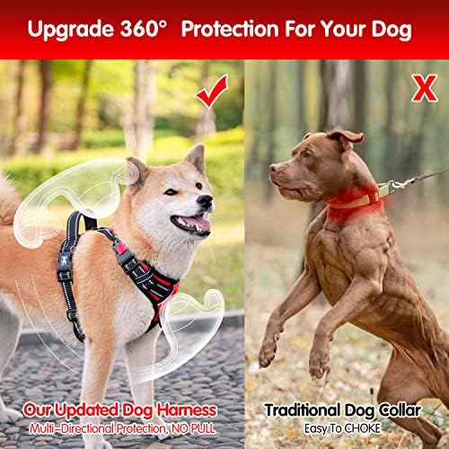 PoyPet Dog Harness and Leash Set, No Pull Vest with Front Clip and Handle