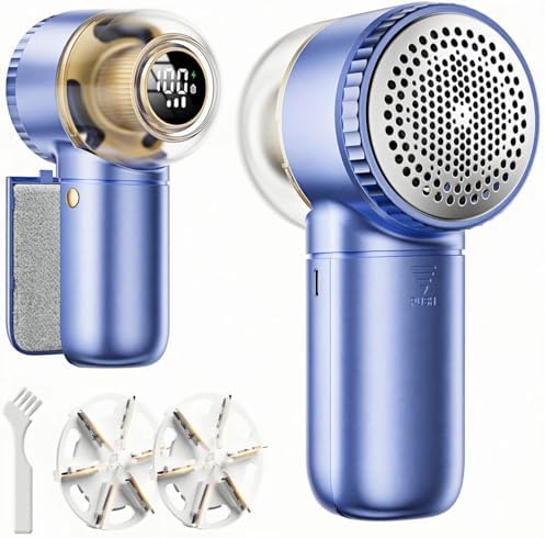 Fabric Shaver with Lint Brush, Large Lint Shaver with Digital Display