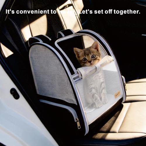 Cat Dog Backpack 12.6"×11.4"×16.5" Large Breathable Pet Bag Carrier