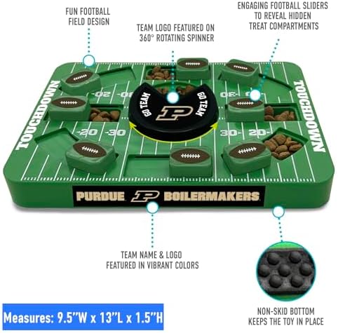 Pets First NCAA Purdue Large Puzzle Toy - Interactive Dog Treat Toy, New Size, Slow Feeding