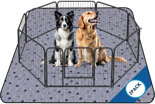 Fostanfly Washable Pee Pads for Dogs, Ultra-Absorbent, 63"x63"-2 Pack, Gray