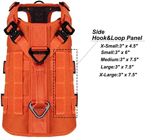 ICEFANG No Pull Tactical Dog Harness for Small Dogs,Adjustable Dog Vest