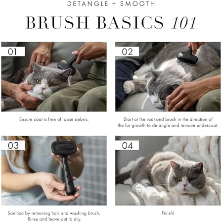 Tweezerman Slicker Brush for Pets-Grooming Brush with Coated Bristles